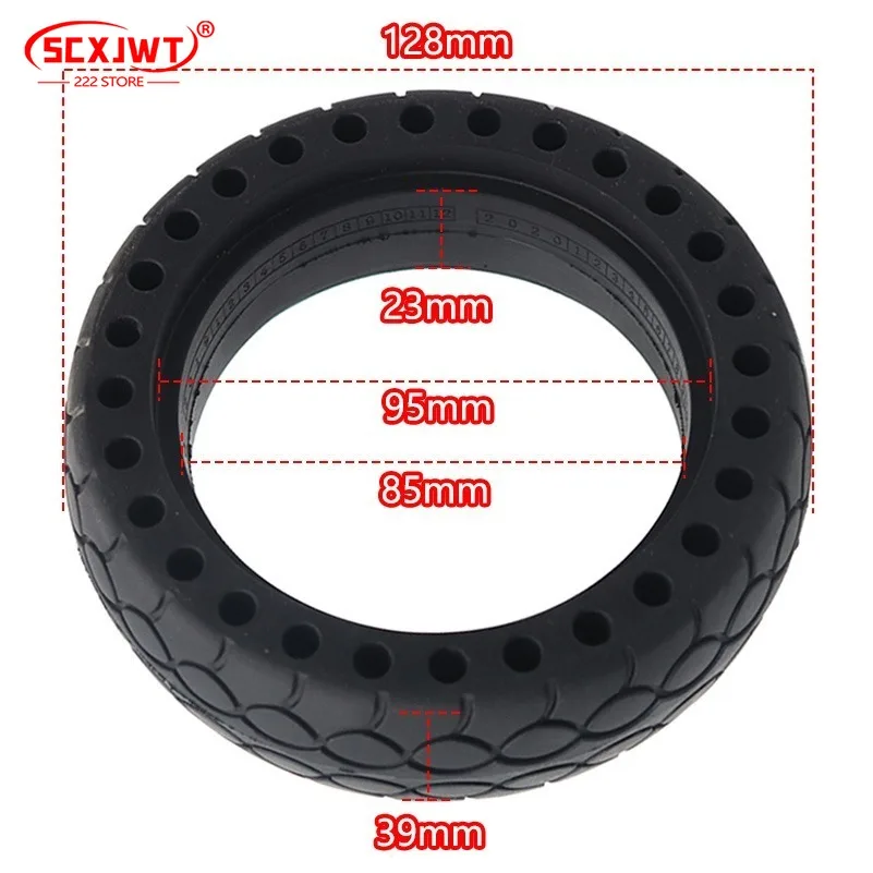 Suitable for high-quality thickened 6-inch 5.5X1.6 honeycomb rubber solid tires for electric scooter accessories - Image 2