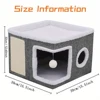 4-Season Multi-Level Cat House Heated Cat Bed for Indoor Cat Indoor Foldable Removable Cushion,Anti-Slip Base Winter Warmth Cave 6