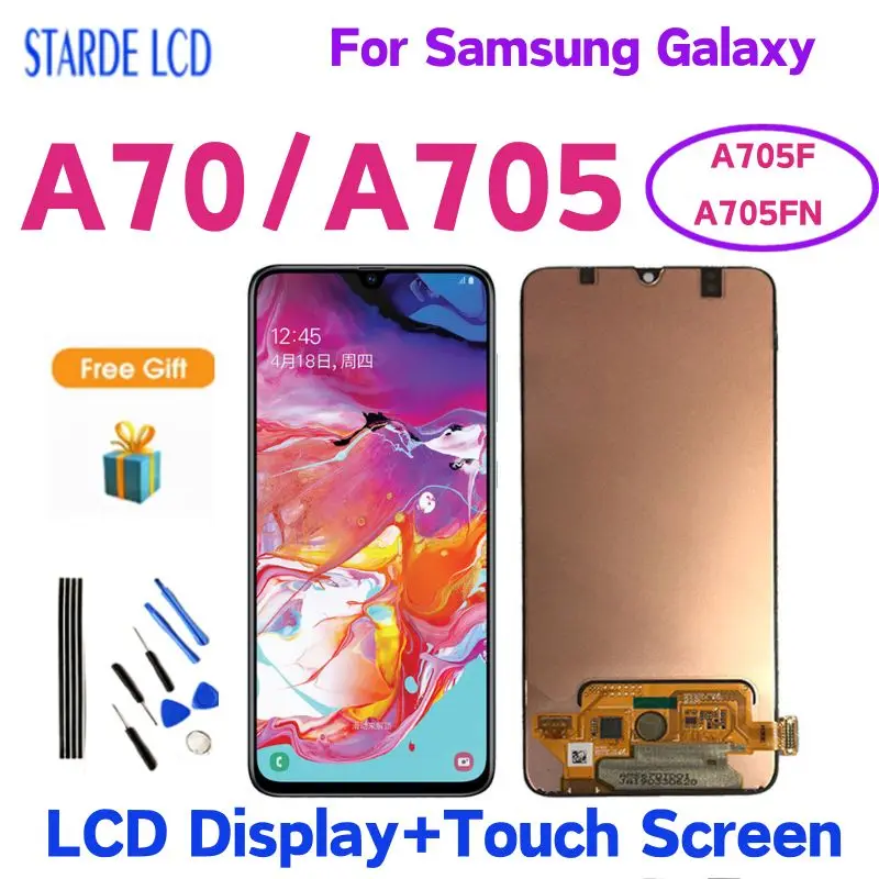 

Super AMOLED For Samsung Galaxy A70 A705 A705F SM-A705F LCD Screen Display + Touch Screen Digitizer Assembly A70 2019 A70 LCD