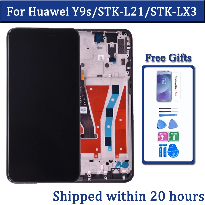 

6,59 ''оригинальный для Huawei Y9S / P Smart Pro 2019 ЖК-дисплей с сенсорным экраном 10 сенсорный дигитайзер в сборе рамка для телефона ЖК-дисплей