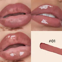 Two in one double head lipliner and transparent lip gloss, matte matte smooth lipliner, durable color locking 1
