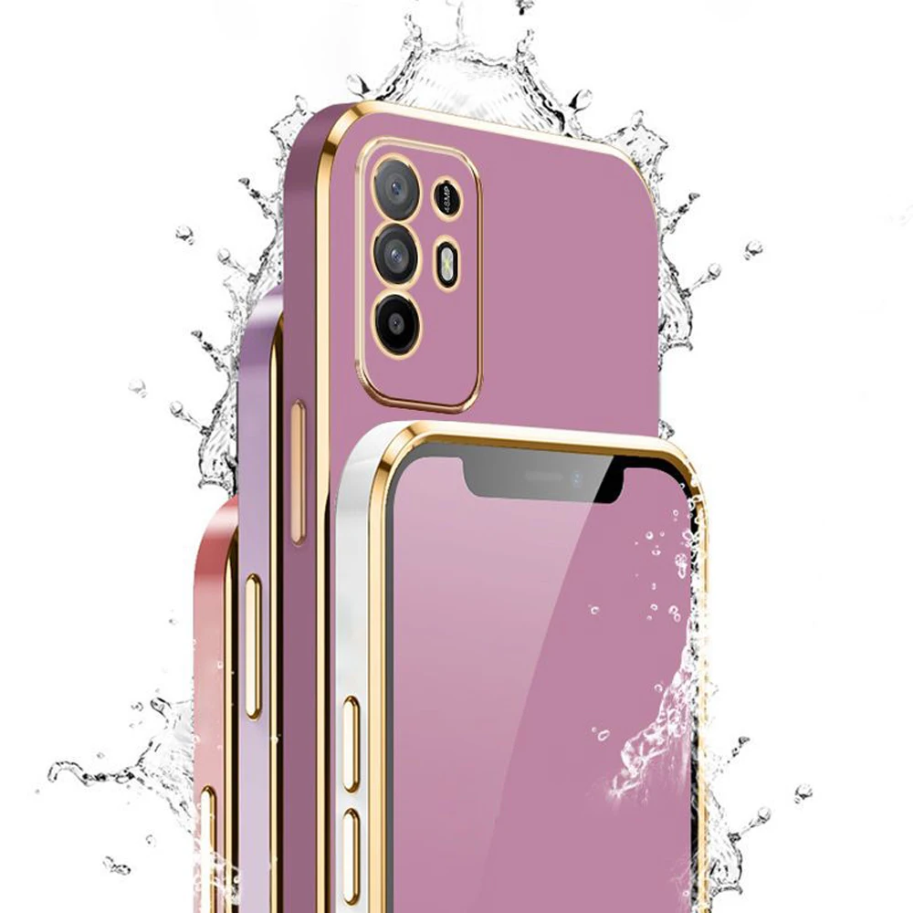 Luxury Square Plating Shockproof Phone Case - Elegant & Durable Back Cover