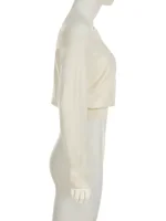 Solid Off-Shoulder Sweater Loose Slash Neck Long Sleeve Knitted Pullovers Women Autumn Winter Fashion Casual Lady - Image 5