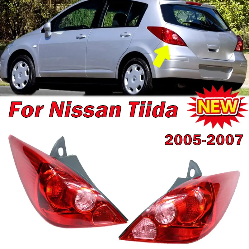 

For Nissan Tiida 2005 2006 2007 Hatchback Car Rear Tail Light Brake Fog Lamp Turn Signal Car Taillight Lamp Housing Without Bulb