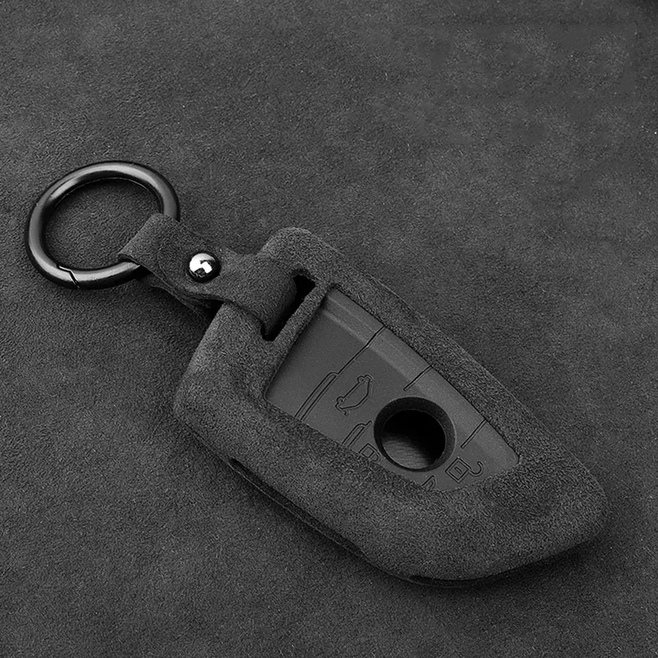 

Alcantara Car Key Keychain Case Cover For BMW G30 G20 X1 X3 X4 X5 X6 Cute Interior Accessoires Voiture Holder Shell