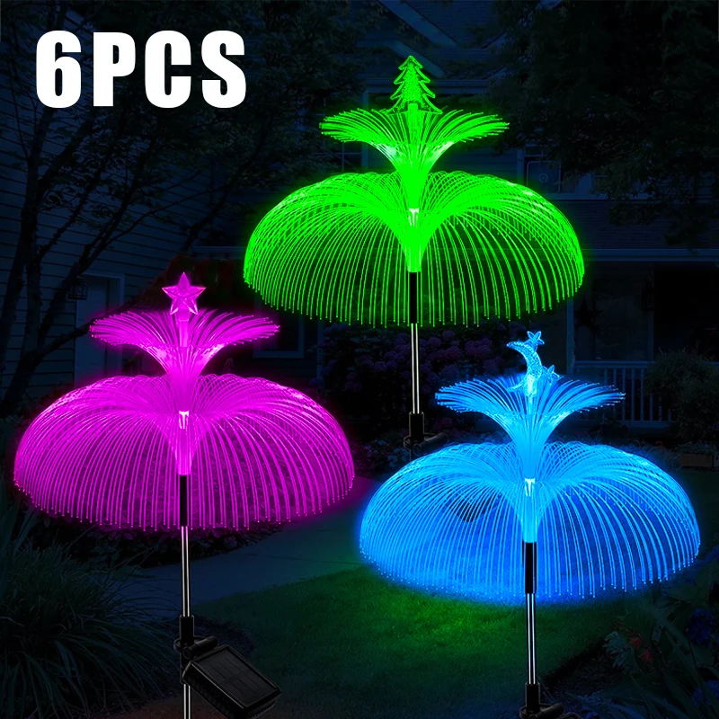 Solar LED Jellyfish Lights Garden Decoration Christmas Pathway Lamp Waterproof Outdoor Patio Balcony Yard Flower Lawn Light solar lights solar fairy lights garden light solar decoration light