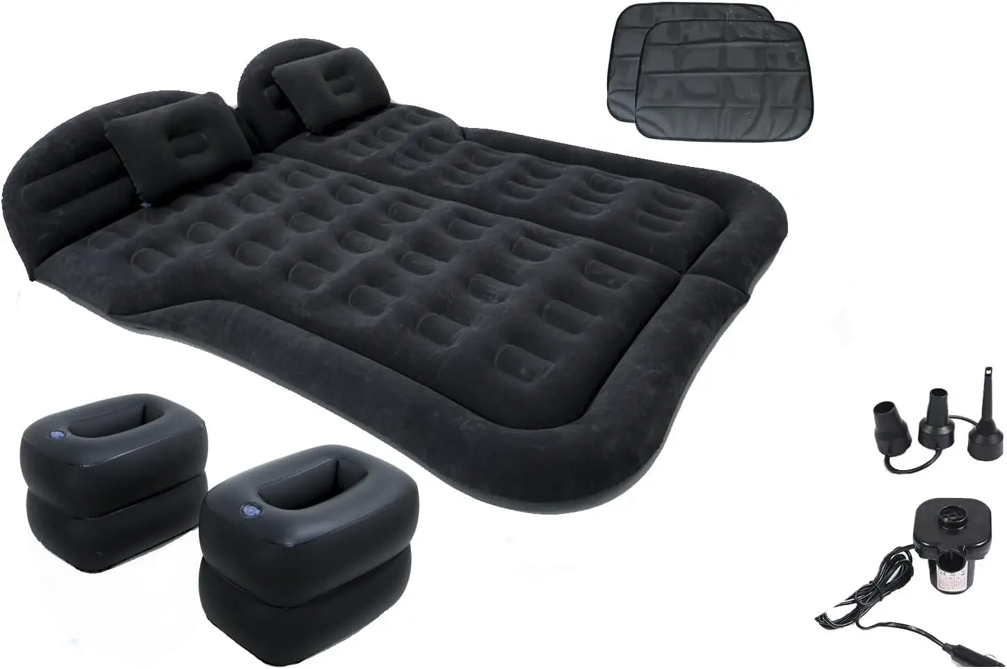 Inflatable SUV Air Mattress Bed Thickened Car Camping Air Mattress Blow Up Bed Truck Portable Car Travel