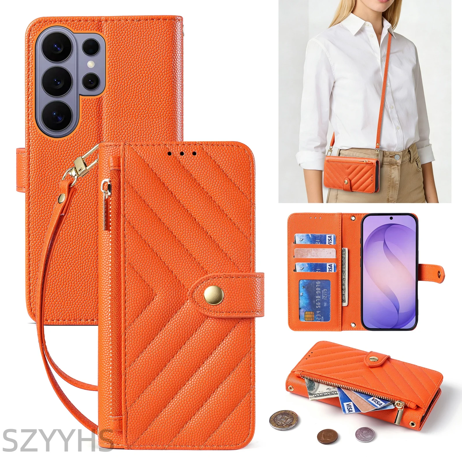 Crossbody Phone Case with Wallet Cover
