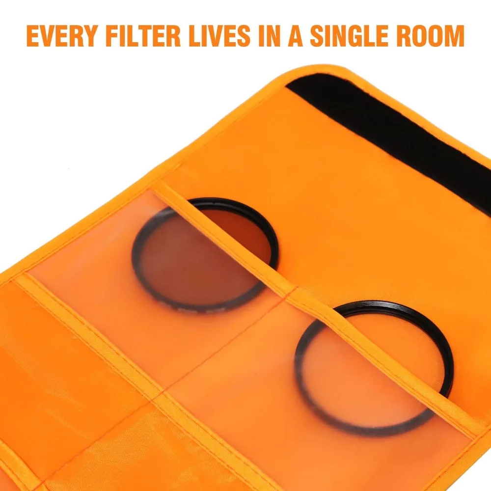 Custodia Per Filtri Fotografici - Impermeabile, Per 10 Filtri Tondi Fino A 95mm, Con Panno In Microfibra - Foto 5