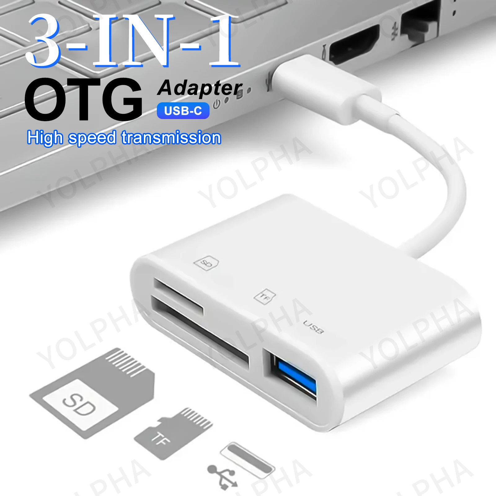 Lettore Di Schede Di Memoria USB 2.0 Tutto-in-uno – Supporta TF, SD, Mini SD, MS, XD, Nero