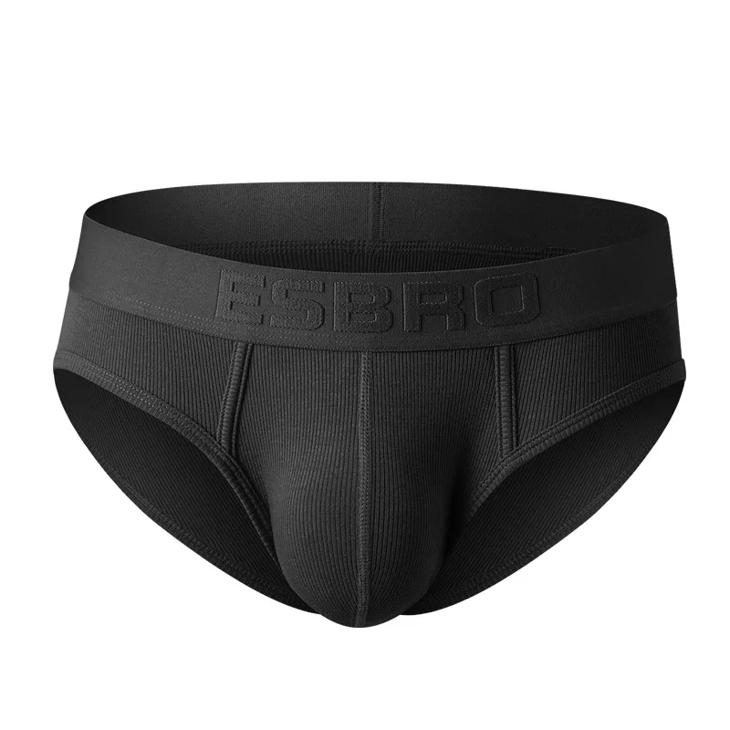 Threaded U convex bag comfortable men's thin underwear, cross-border delivery of low-rise elastic sports briefs E01 - 3