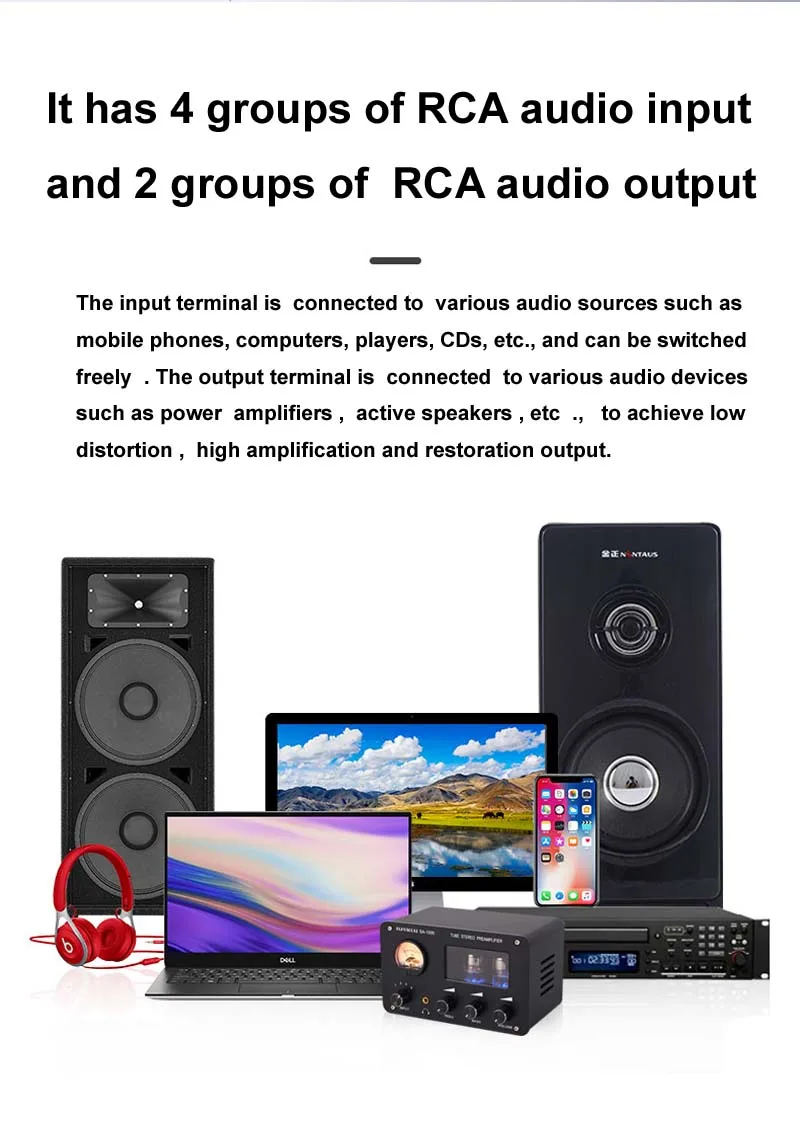 Fosi Audio SA-1000 Audiophile Tube Preamplifier Audio HiFi