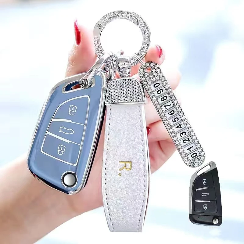 For VVDI rear equipped with KD special high-grade modified blade folding key case key case key case cover car key shell remote control case cover remote control protective sleeve
