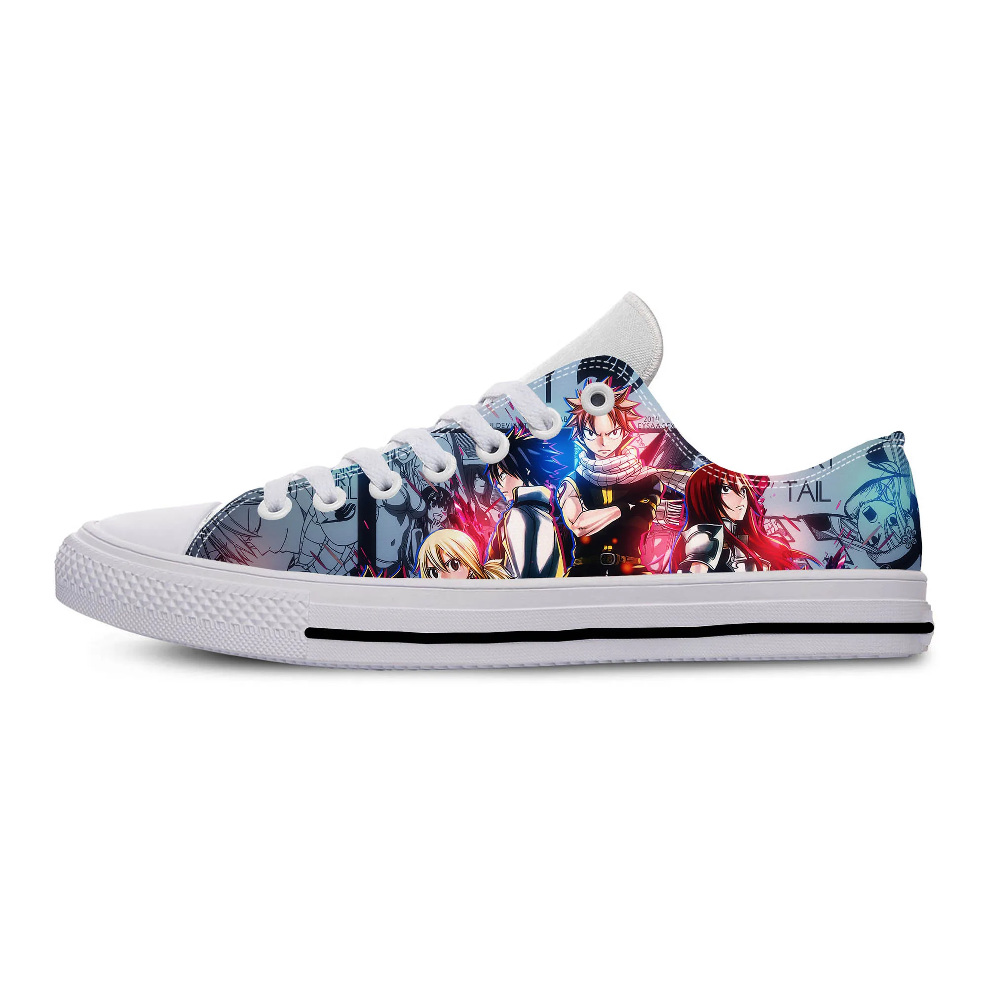 

Japanese Anime Manga Cartoon Fairy Tail END Funny Casual Cloth Shoes Low Top Breathable Lightweight 3D Print Men Women Sneakers