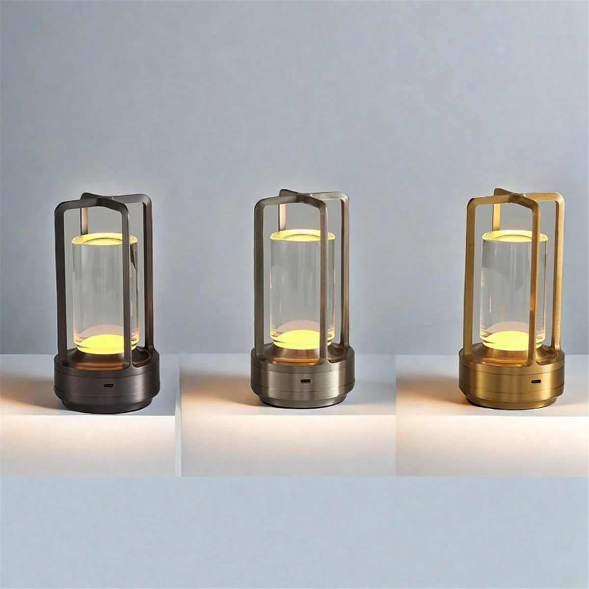 BAAU Portable Outdoor Camping Light Led Light Originality Charging Nightlight Bedroom Eye Protection Bedside Lamp Silver