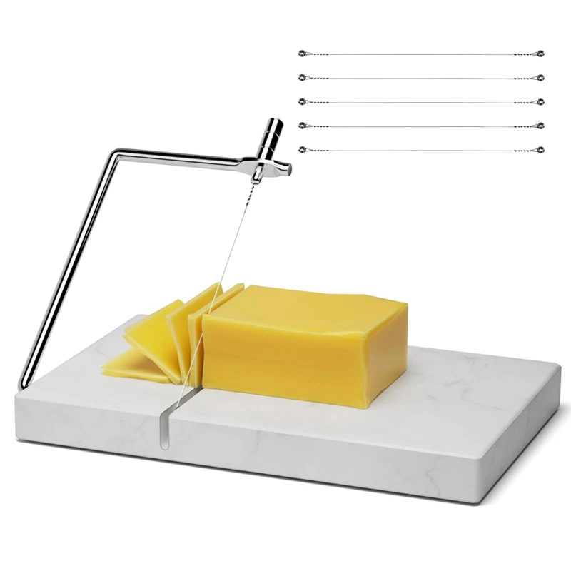 Cheese Slicer&cheese Cutter With Wire Acacia Wood And Marble Cheese Cutting  Board For Block Cheese Butter Cheese Serving Board - Chopping Blocks -  AliExpress