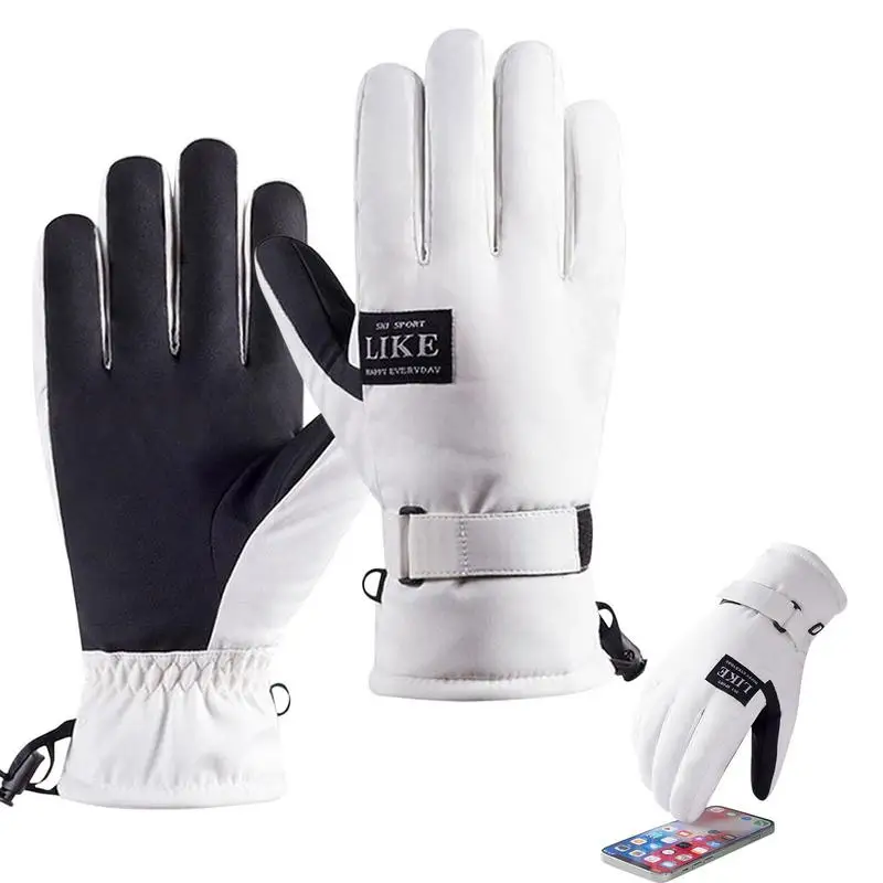 

Теплые перчатки для сенсорного экрана мягкие и удобные зимние водонепроницаемые флисовые перчатки двусторонние водонепроницаемые лыжные перчатки для мужчин и