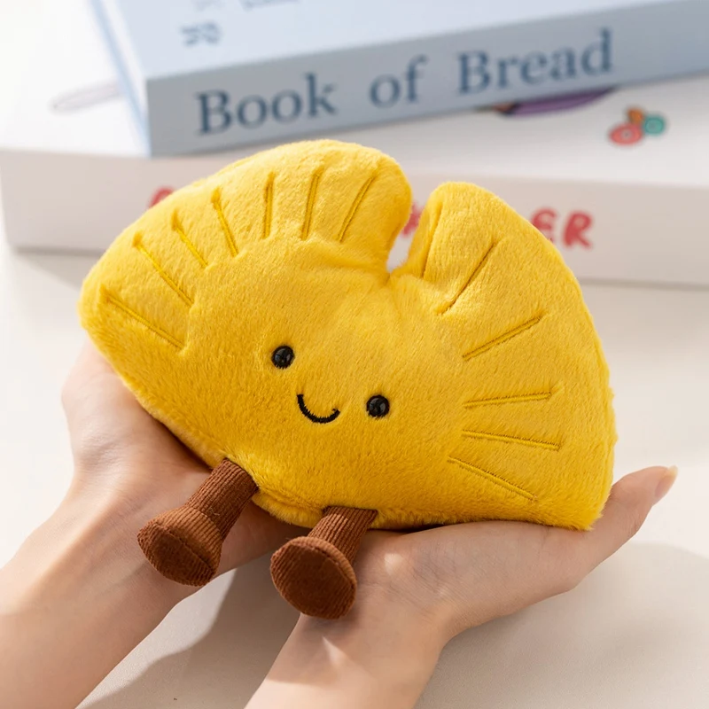 Nette Ahornblatt Ginkgo Blatt Gefüllte Pflanze Plüsch Spielzeug Kawaii Lächelndes Blatt Mit Bein Cartoon Puppen Weiche Plüsch Weihnachten Geschenke Für Mädchen – Detail 12
