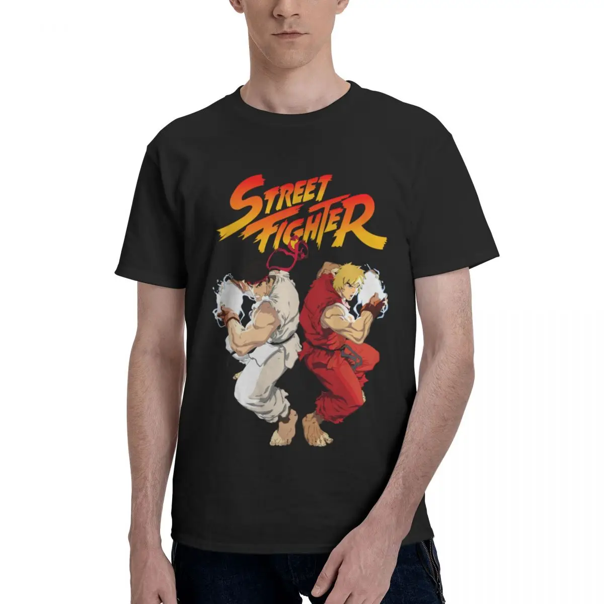 Uomo Donna Street Fighter Ken Vs Ryu Magliette Merchandise Games T Shirt Graphic Uomo Donna T Shirt Clothes