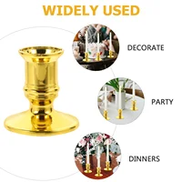 20/10PCS Electronic Base Gold Table Decorations Holder Pretty Indoor Plastic Nice Stick Desktop Candlestick Candleholders Xmas 5