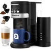 Cup Coffee Maker with Milk Frother, Single Serve Brewers for K Cup Pod or Ground Coffee, Latte Cappuccino Coffee Machine 1