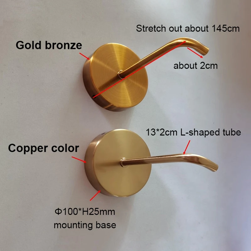 Round Mounting Base With Elbows White/Black/Brass/Gold-bronze DIY Wall Lamp Bend Steering Connection Tube Lighting Accessories