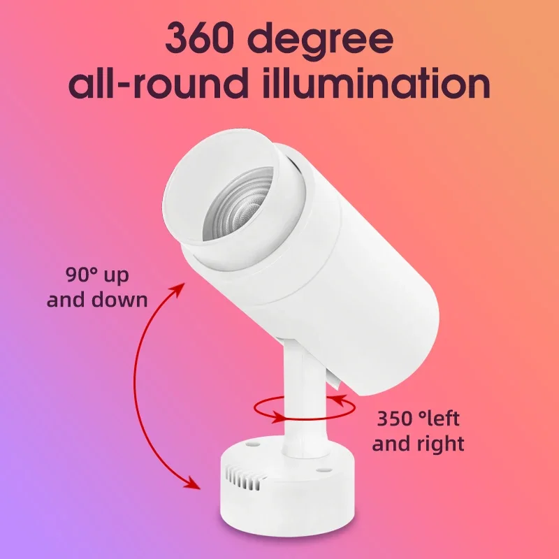 RGB LED 스포트라이트 무대 트랙 램프 16 색상 원격 제어 조정 가능한 디스코 파티 조명 레일 KTV 바 댄스 룸용