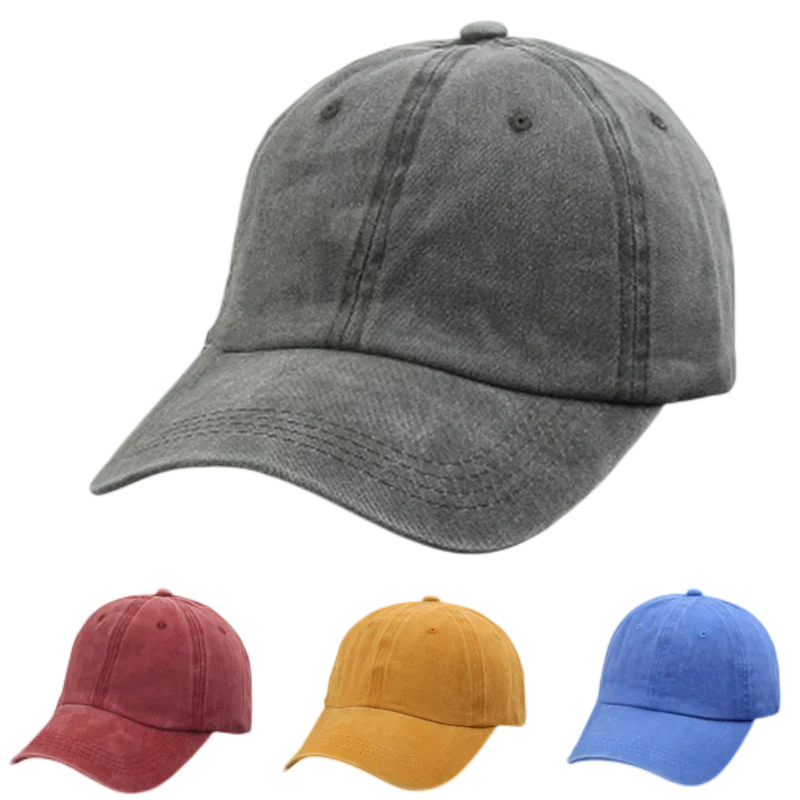 Vintage Washed Cotton Baseball Cap Sun protection all-match Hats fashionable outdoor sports Cycling fishing stylish peaked cap baseball hat