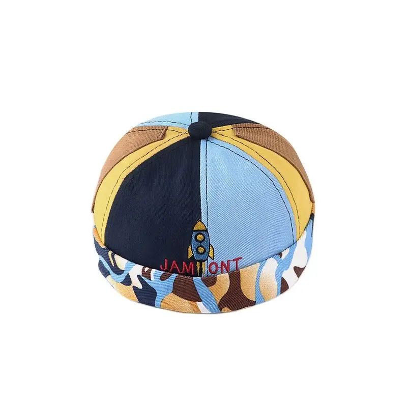 

Summer children's hat hip hop thin melon hat spring Color stitching kids Cap can adjustable