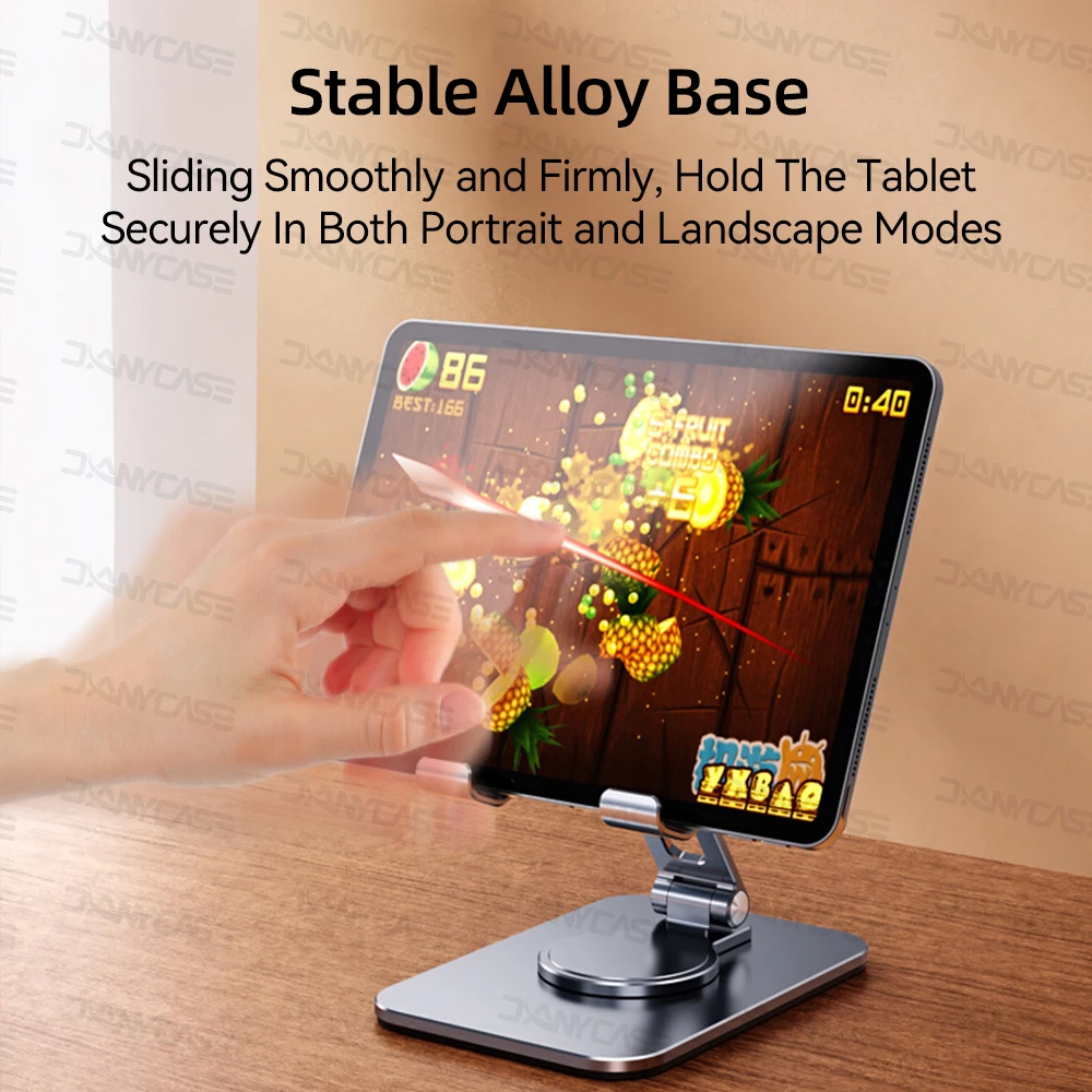 Suporte Dobrável Ajustável para Tablet Suporte de Rotação de 360 ° para Ipad Phone Samsung Xiaomi Lenovo Huawei Suporte - Imagem 3