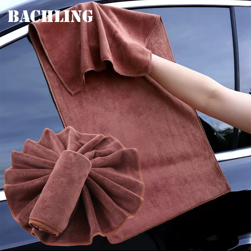 Car Wash Towel 60x160/180cm 400GSM Microfiber High Water Absorption Cleaning Towel Superfine Fiber Thickened Large size Microfiber Cleaning Cloths Car Drying Towel