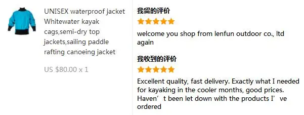 Kayak Dry Suit UNISEX waterproof jacket Whitewater kayak cags semi-dry top jackets sailing paddle rafting canoeing jacket