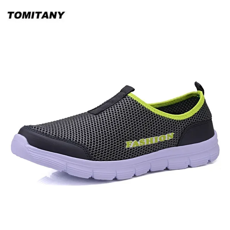 Breathable Mesh Casual Men Shoes Summer Sneakers Lightweight Slip on Sandals