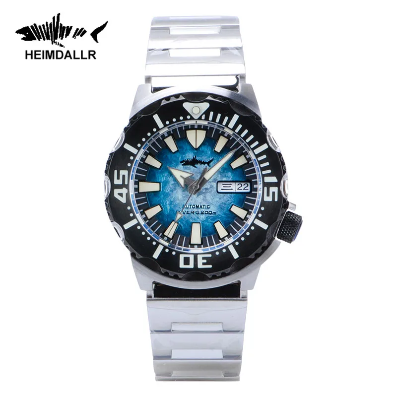 

Heimdallr Monster V2 Watch For Men C3 Luminous Dial Black PVD Coated Case NH36 Automatic Mechanical Diving Watch 200M Wristwatch