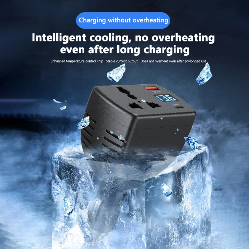 2025 Inverter 150W DC 12V To AC 220V Auto Power Inverter Car Voltage Converter Adapter Adaptor With USB Car Charger