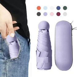 Compact Waterproof Folding Umbrella with Reinforced Ribs (PURPLE)