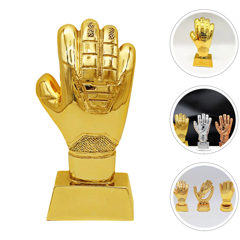 

Football Glove Trophy The Gift Match Soccer School Decor Decorative Accessory Abs Compact Child Home Decoration