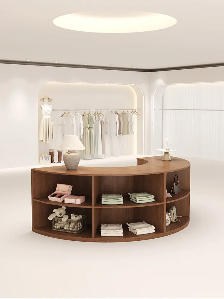 Clothing store Nakajima display stand Semicircular arc display case ...