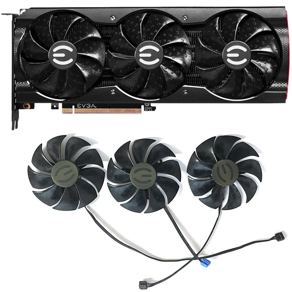 

88mm 4-pin PLD09220S12H for EVGA RTX 3090 3080TI 3080 3070 3060TI XC3 Ultra/(Black) Gaming Graphics Card Cooling Fan GPU Cooler