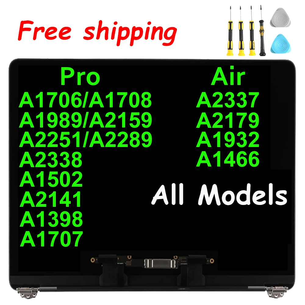 LCD Display Screen A2337 A2338 A1932 A2179 A1706 A1708 A1989 A2159 A2251 A2289 LCD Screen For MacBook Air Pro 13
