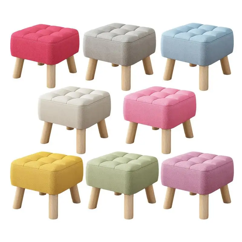 

Wooden Low Shoes Stool Bench Home Door Dress Hotel Bar Cafe Store Chairs Sofa Rest Stool Kid Soft Vanity Chair Furniture Stools