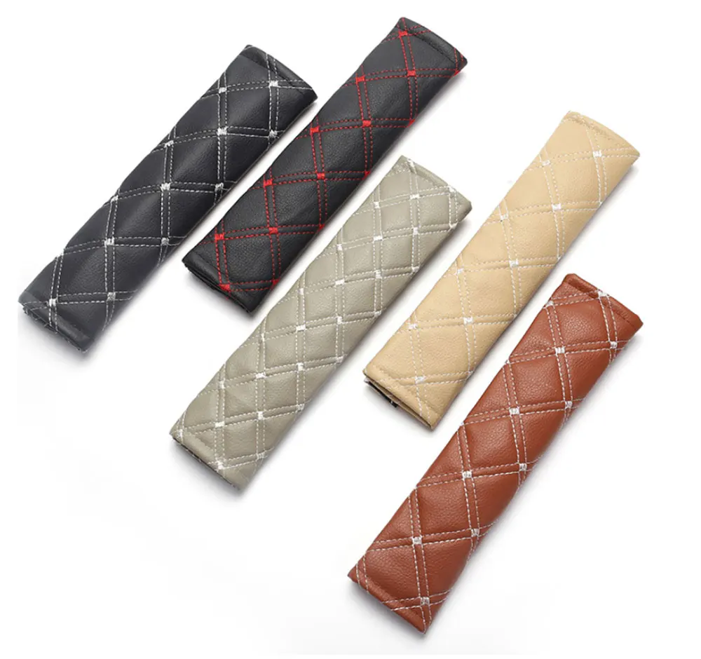 Car Accessories 1Pc Universal PU Car Seat Belt Cover Plush Shoulder Pad for Kids Adults Interior