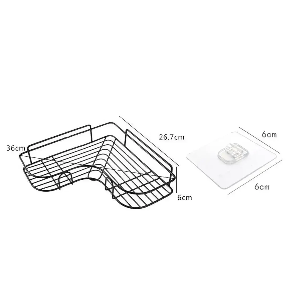

Bathroom Storage Shelf Shower Wall Mount Storage Holder With Suction Cup No Drilling Kitchen Storage Bathroom Accessories