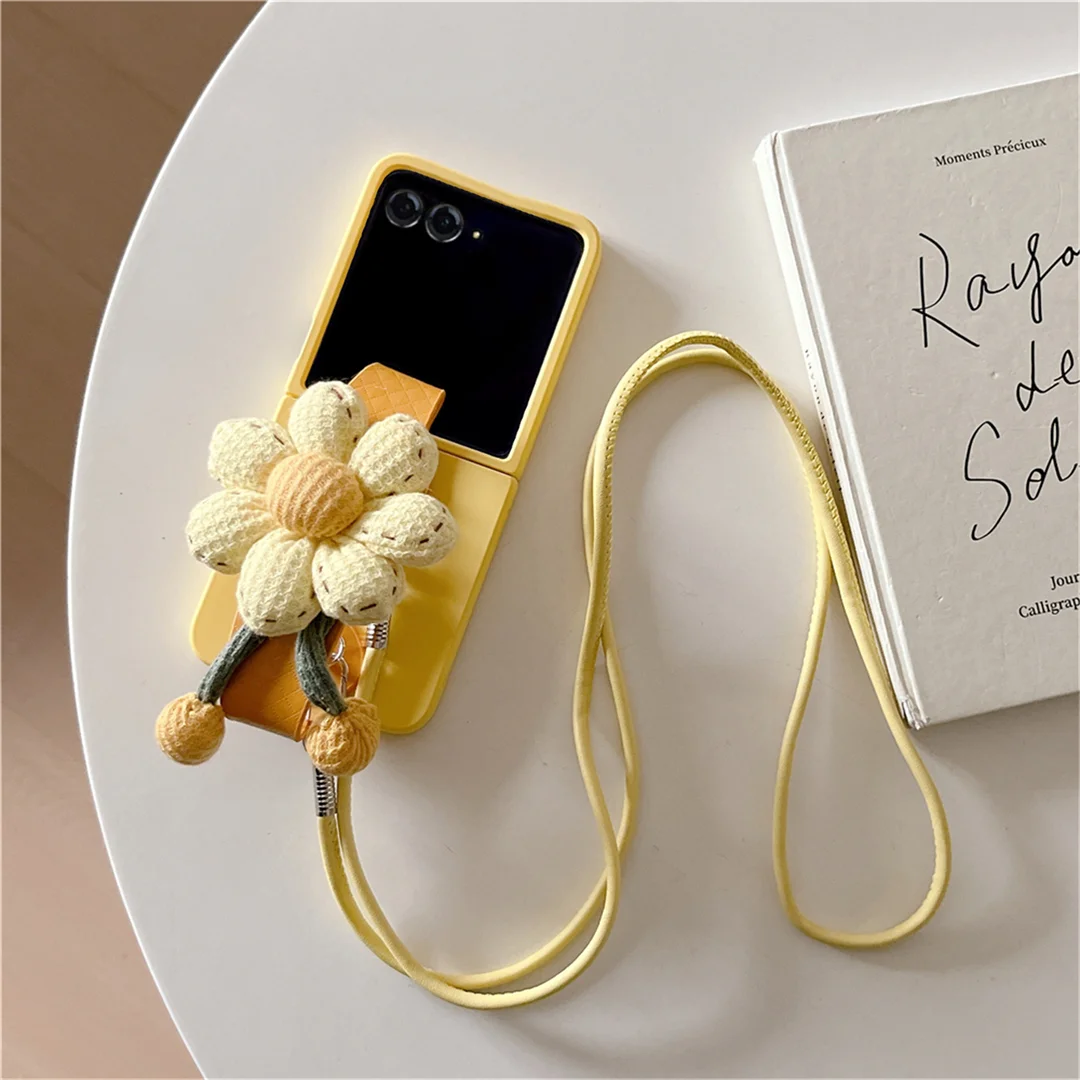 Charming Yellow Sunflower Portable Wrist Phone Case - Shockproof Protective Cover