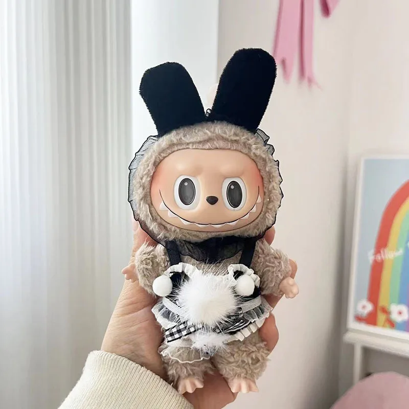 Conjunto De Sudadera Con Capucha Y Pantalón Para Muñeca De Peluche De 17 Cm – Ropa Desmontable Y Suavecita Para Decorar O Regalar