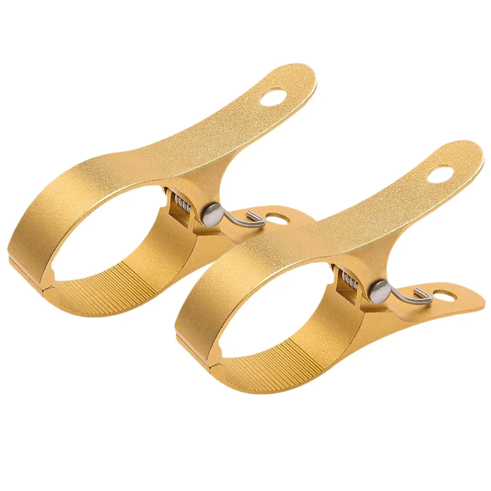 

2 Pcs Windproof Clothespin Clothespins Clips Clothesline Drying Windbreaker Large Metal Quilt Socks