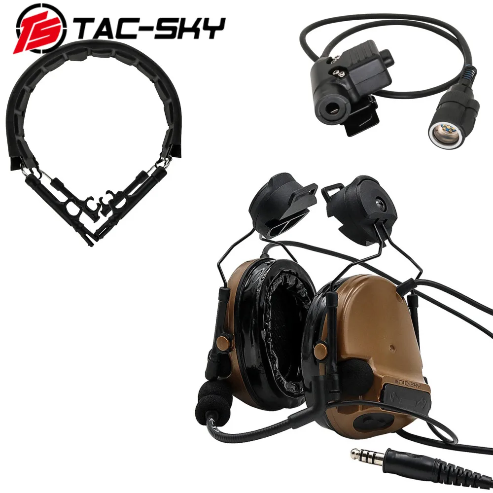 6 pin u94 ptt Arc Audio TAC-SKY helmet ARC track bracket comtac iii headset headband 