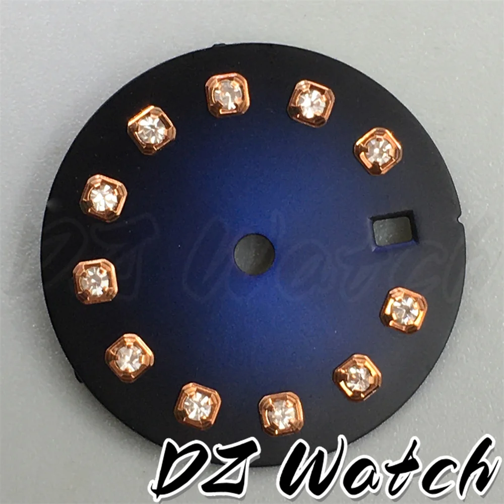 Stunning 20.5mm Multicolor Sunburst Watch Dial with Diamond Markers and Date Window