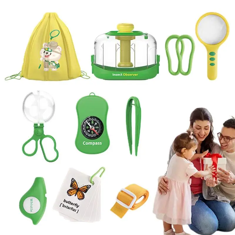 Bugs Viewer Outdoor Insect Box Magnifier Observer Kit Insect Catcher Cage Kids Science Nature Exploration Tools Educational Toy 3