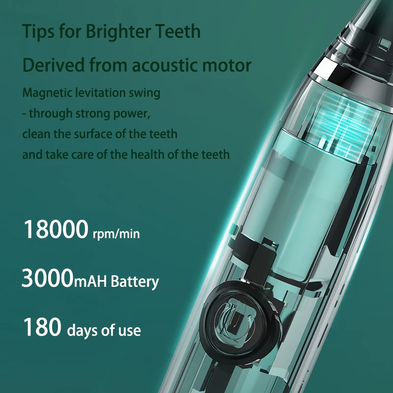Electric Toothbrush 5 Modes Sonic Electric Toothbrush USB Charger Rechargeable IPX7 Waterproof Smart Timer Clean and whiten Teeth Ultrasonic Oral